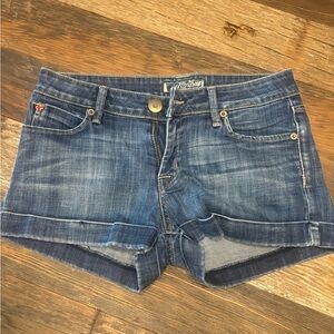 Hudson brand low rise denim shorts